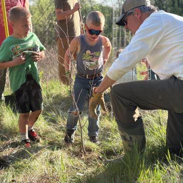 Local Cub Scout Group Plants Shrubs at the Preserve