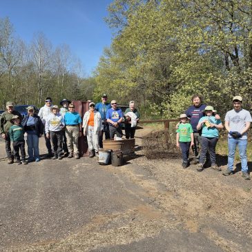 Geocaching group cleans up trash at the preserve.