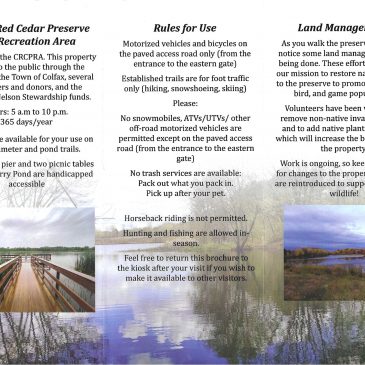Colfax-Red Cedar Preserve has a new brochure available
